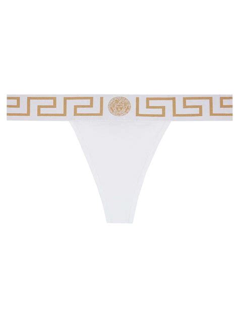 perizoma bordo greca versace|VERSACE PERIZOMA CON BORDO GRECA White, Yellow .